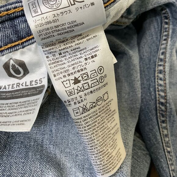 Levi's 514 Jeans Men's 36x34 Straight Leg Medium Wash Blue Stretch Denim - Picture 4 of 14